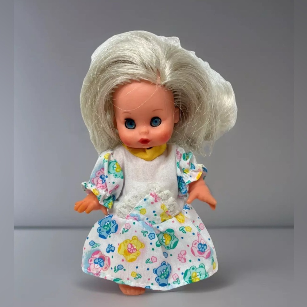 Furga Doll Italy Tina Tilly 6” Blue Eyes Blonde Hair Italian Vintage Outfit RARE